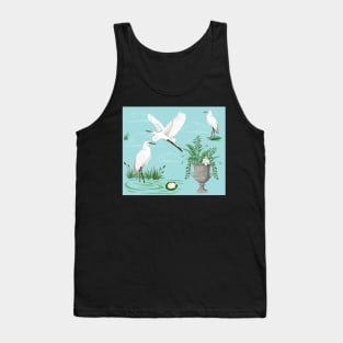 E is for Egret—blue Tank Top